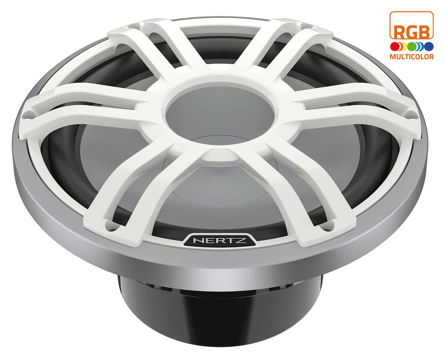 Subwoofer Marino de 10" con LED 600w Blanco 4 Ohms HMS 10 S4-LD-SW HERTZ