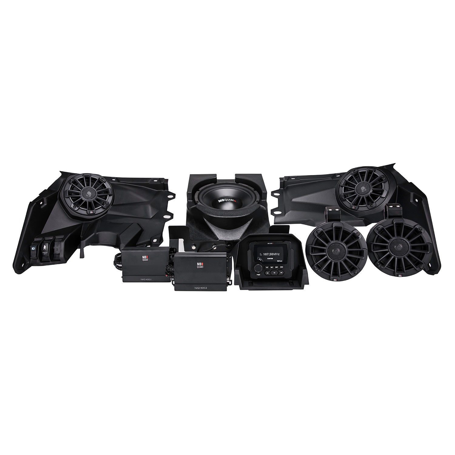 STAGE 5 Panel de Montaje para CAN-AM 4 Bocinas,1 Subwoofer, MBQX-STG5-1 MB QUART